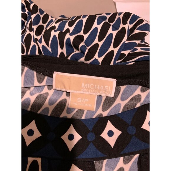 Michael Kors Black, Blue & White Patterned Sheath Dress , Size S - Picture 9 of 9